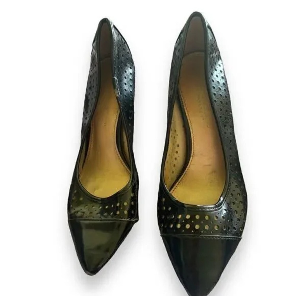 Christian Siriano Black Perforated Heels